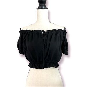 ☀️PERFECT SUMMER CROP TOP! ☀️ Black One Size Fits All